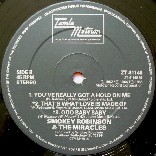 Smokey Robinson : Just To See Her (12", Single)