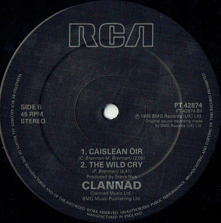 Clannad : In A Lifetime (12", Single, RE)