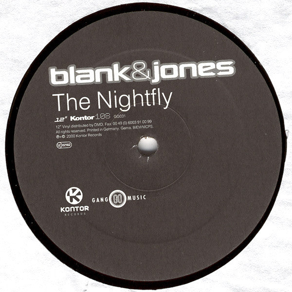 Blank&Jones* : The Nightfly (12", S/Sided)