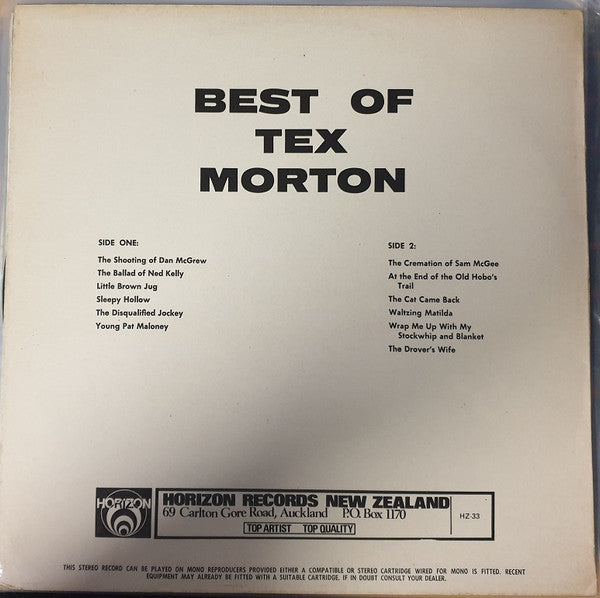 Tex Morton (2) : The Best Of Tex Morton (LP, Comp, RE)