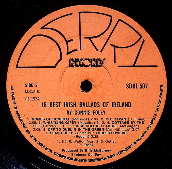 Connie Foley : 16 Best Irish Ballads (LP, Album)