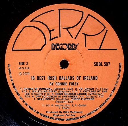 Connie Foley : 16 Best Irish Ballads (LP, Album)