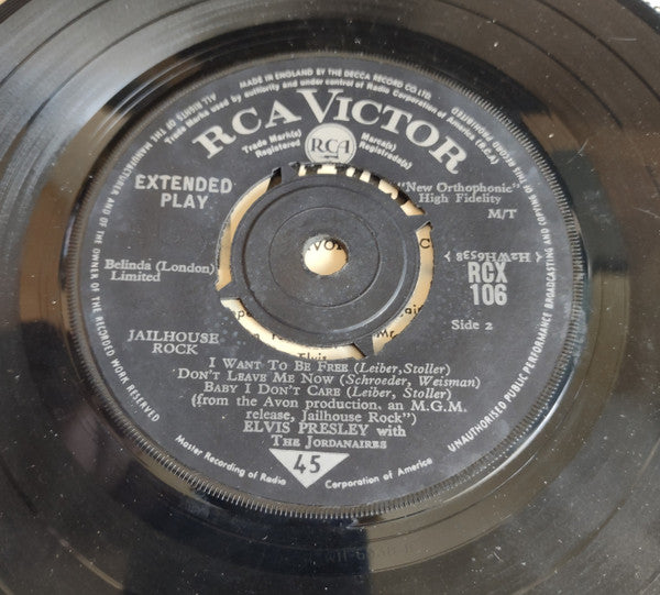 Elvis Presley : Jailhouse Rock (7", Album, EP, RP, 4-p)