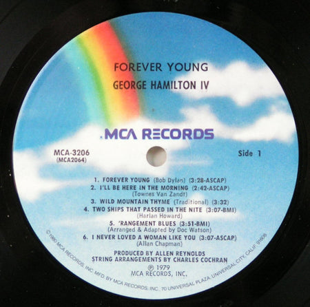George Hamilton IV : Forever Young (LP, Album, Pin)