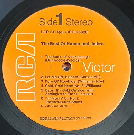 Homer And Jethro : The Best Of Homer And Jethro (LP, Comp)