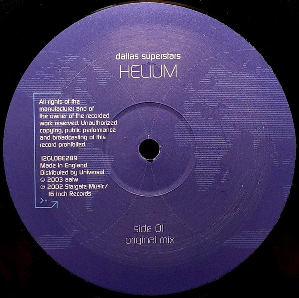 Dallas Superstars : Helium (12")