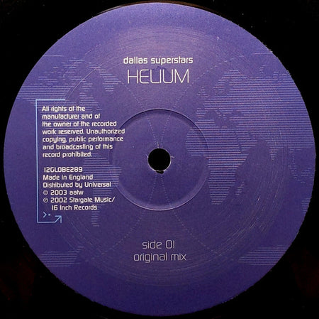 Dallas Superstars : Helium (12")