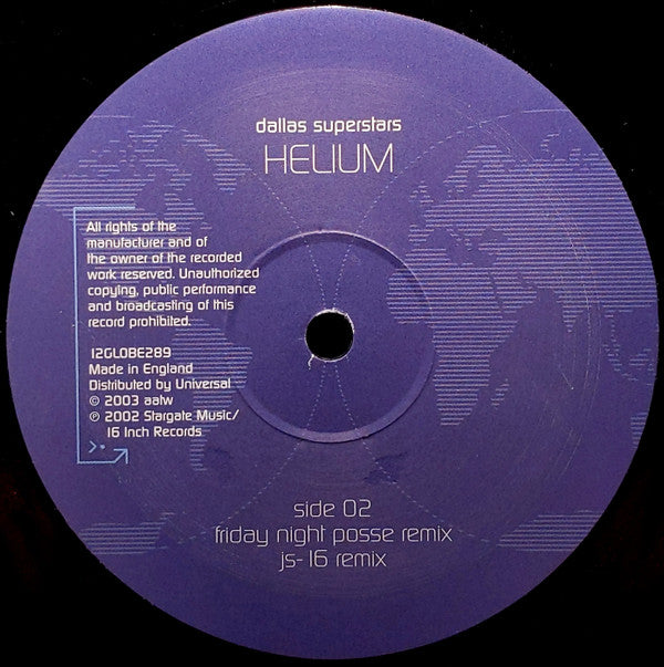 Dallas Superstars : Helium (12")