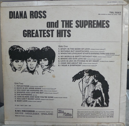 Diana Ross And The Supremes* : Greatest Hits (LP, Comp, Mono)