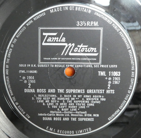 Diana Ross And The Supremes* : Greatest Hits (LP, Comp, Mono)