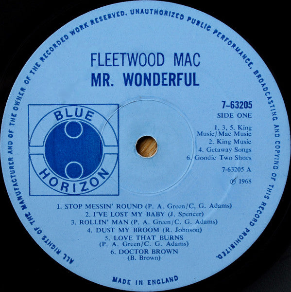 Fleetwood Mac : Mr. Wonderful (LP, Album, Mono)