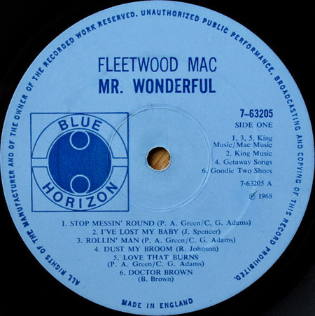 Fleetwood Mac : Mr. Wonderful (LP, Album, Mono)