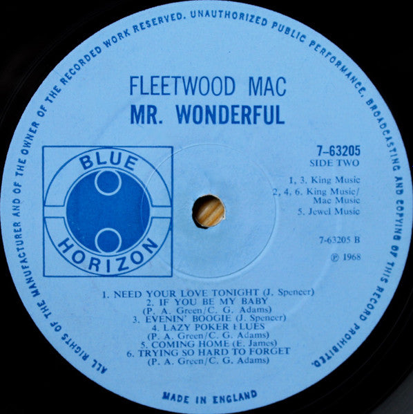Fleetwood Mac : Mr. Wonderful (LP, Album, Mono)