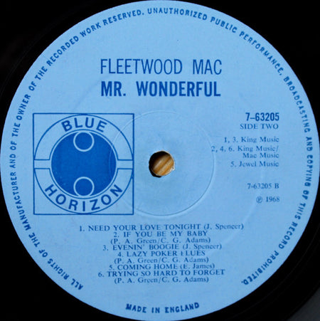 Fleetwood Mac : Mr. Wonderful (LP, Album, Mono)
