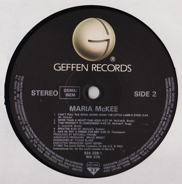 Maria McKee : Maria McKee (LP, Album)