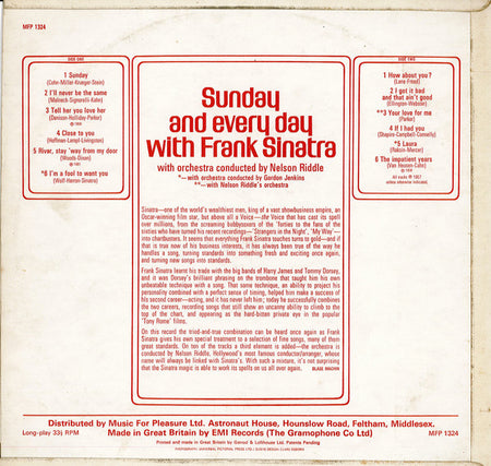 Frank Sinatra : Sunday And Every Day With Frank Sinatra (LP, Comp, Red)