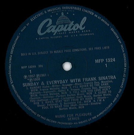 Frank Sinatra : Sunday And Every Day With Frank Sinatra (LP, Comp, Red)