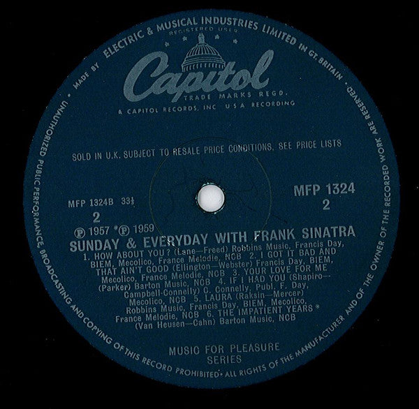 Frank Sinatra : Sunday And Every Day With Frank Sinatra (LP, Comp, Red)