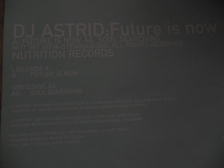 DJ Astrid : Future Is Now (12")
