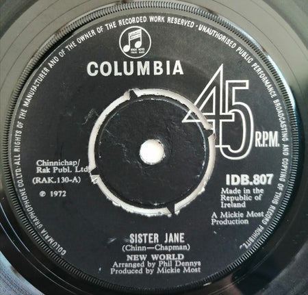 New World (3) : Sister Jane (7", Single)