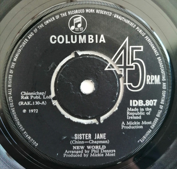 New World (3) : Sister Jane (7", Single)