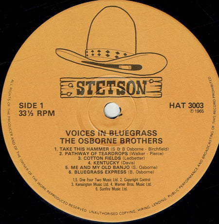 The Osborne Brothers : Voices In Bluegrass (LP, RE)
