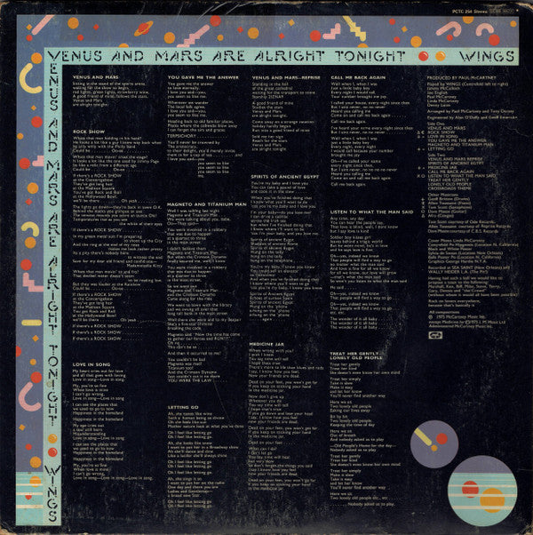 Wings (2) : Venus And Mars (LP, Album)