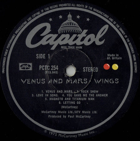 Wings (2) : Venus And Mars (LP, Album)