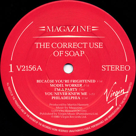 Magazine : The Correct Use Of Soap (LP, Album)