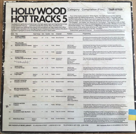 Various : Hollywood Hot Tracks 5 (LP, Comp)