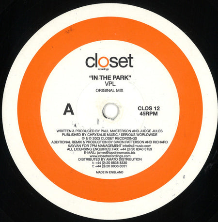 VPL : In The Park (12")