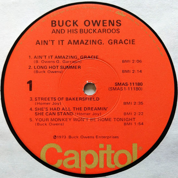 Buck Owens And His Buckaroos : Ain't It Amazing, Gracie (LP, Album, Win)