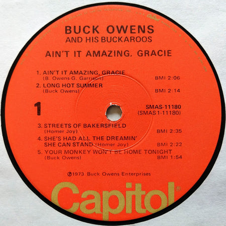 Buck Owens And His Buckaroos : Ain't It Amazing, Gracie (LP, Album, Win)