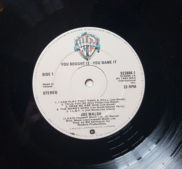 Joe Walsh : You Bought It - You Name It (LP, Album)