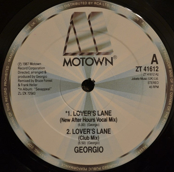 Georgio (2) : Lover's Lane (12", Single)