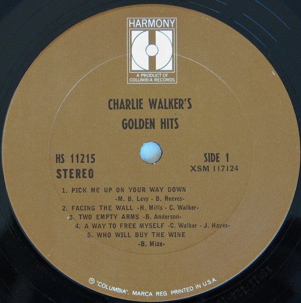 Charlie Walker (2) : Charlie Walker's Golden Hits (LP, Comp, RE, Bro)