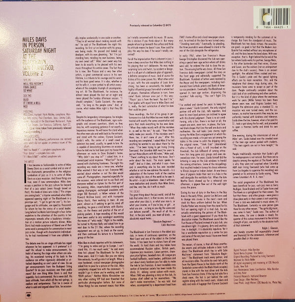 Miles Davis : In Person, Saturday Night At The Blackhawk, San Francisco, Volume 2 (LP, Album, RE, RM)