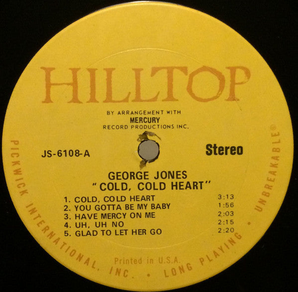 George Jones (2) : Cold, Cold Heart (LP, Comp)