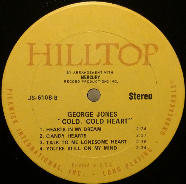 George Jones (2) : Cold, Cold Heart (LP, Comp)