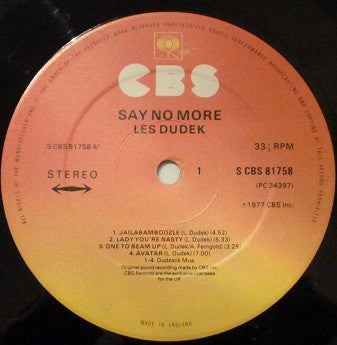 Les Dudek : Say No More (LP, Album)