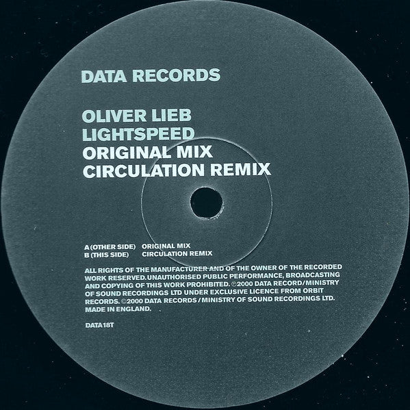 Oliver Lieb : Lightspeed (12")