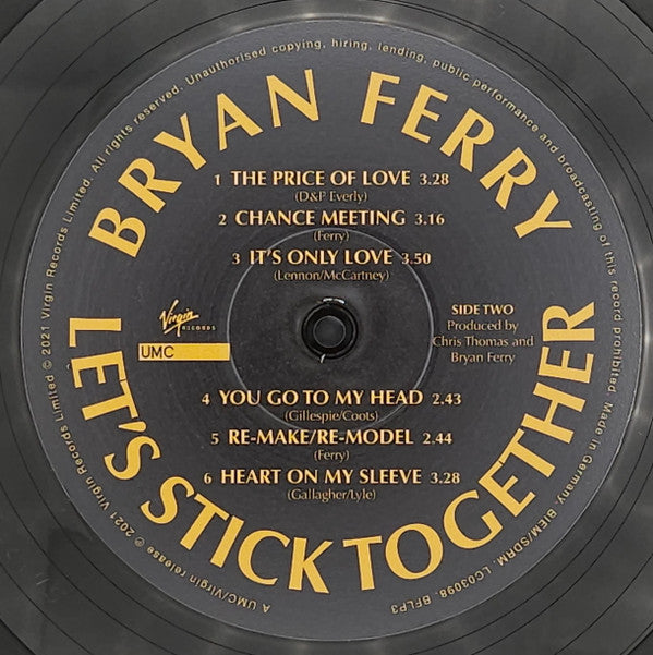 Bryan Ferry : Let's Stick Together (LP, Album, Comp, RE, RM, 180)