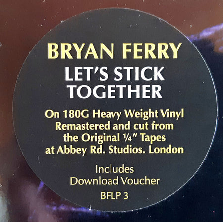 Bryan Ferry : Let's Stick Together (LP, Album, Comp, RE, RM, 180)