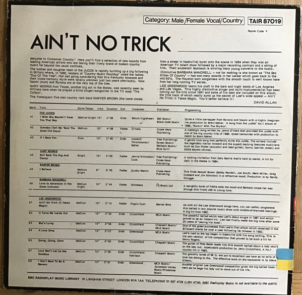 Various : Ain’t No Trick (LP, Album)