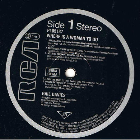 Gail Davies : Where Is A Woman To Go (LP, Album)