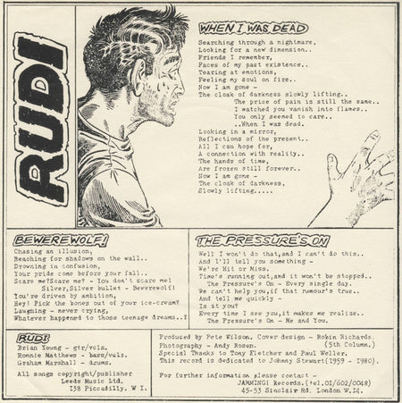 Rudi : When I Was Dead (7", Single)