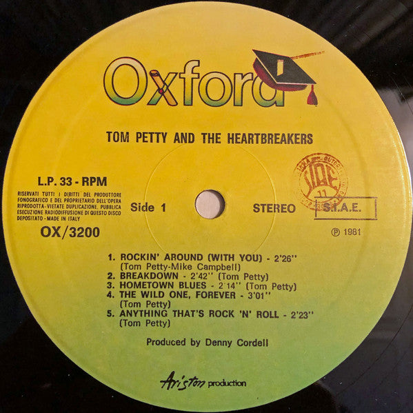 Tom Petty And The Heartbreakers : Tom Petty And The Heartbreakers (LP, Album, RE)