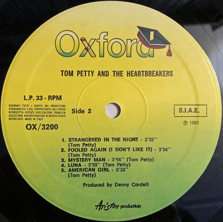 Tom Petty And The Heartbreakers : Tom Petty And The Heartbreakers (LP, Album, RE)