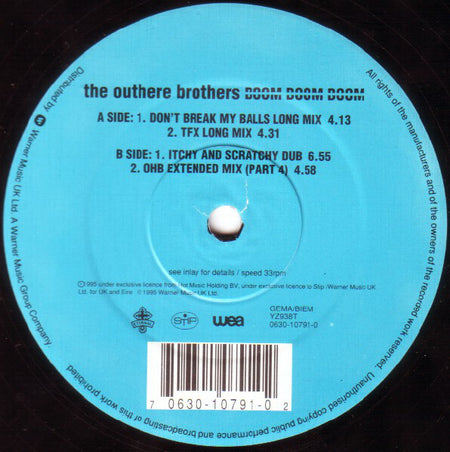 The Outhere Brothers : Boom Boom Boom (12")