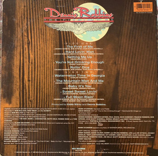 Dennis Robbins : The First Of Me (LP, Album, Glo)